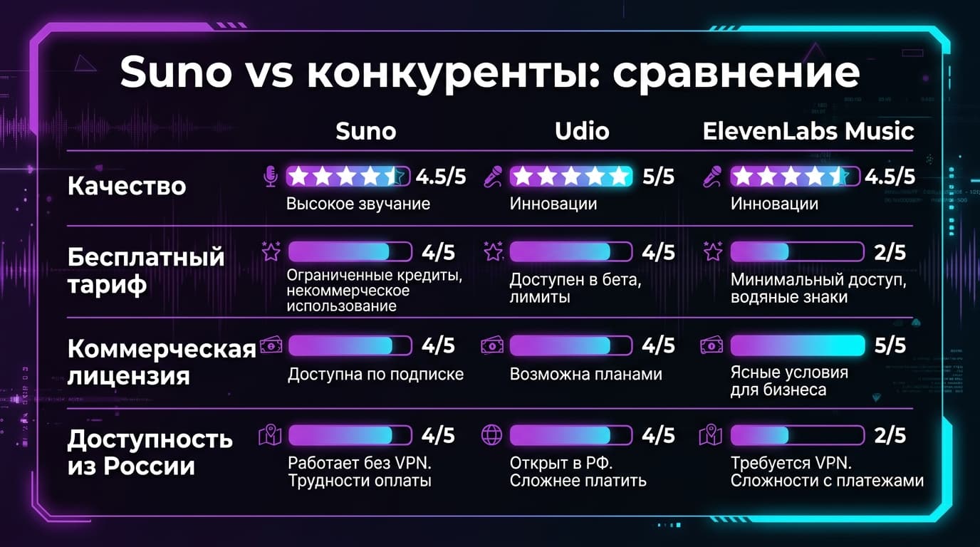 Suno или конкуренты: как выбрать AI-генератор музыки в 2026 — фото 1