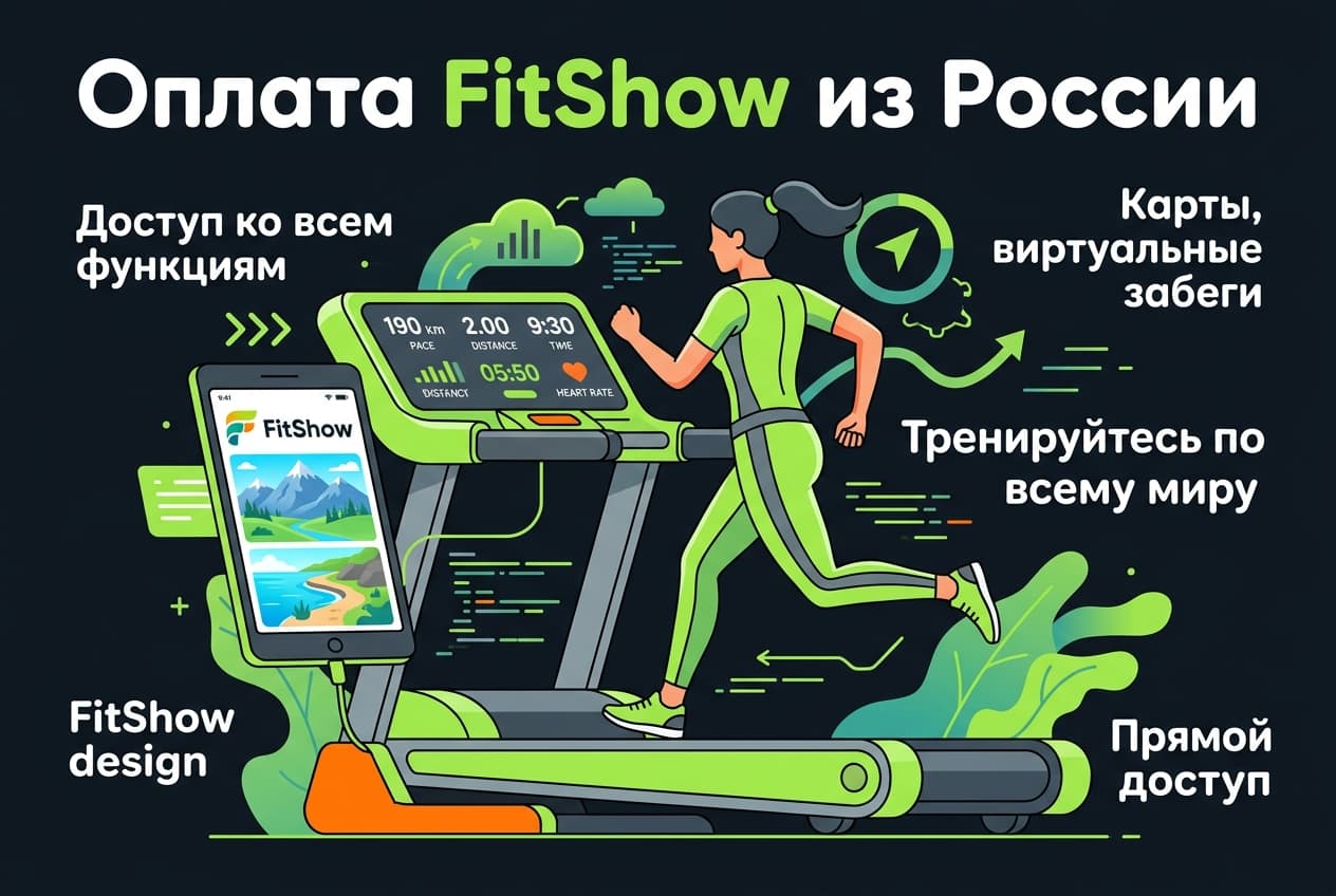 Как оплатить FitShow из России в 2026 году: фитнес-подписка без зарубежной карты