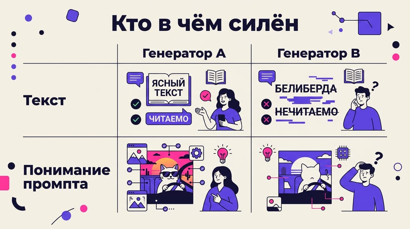 Ideogram или GPT Image: какой генератор картинок ставить на надписи, а какой — на сложные сцены — фото 1