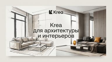 Как Krea превращает карандашный скетч комнаты в рендер за пару секунд
