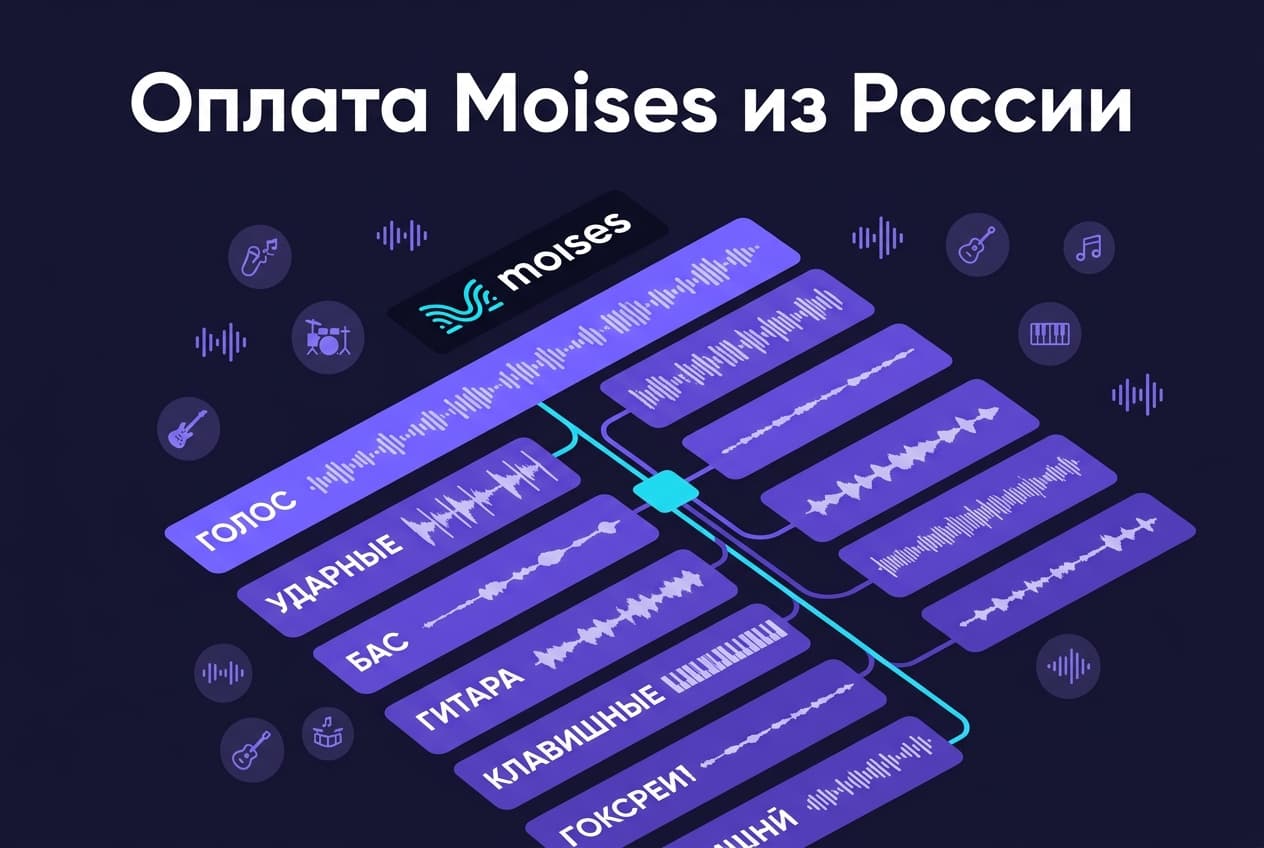 Как оплатить Moises из России в 2026 году: подписка на музыкальный ИИ без зарубежной карты