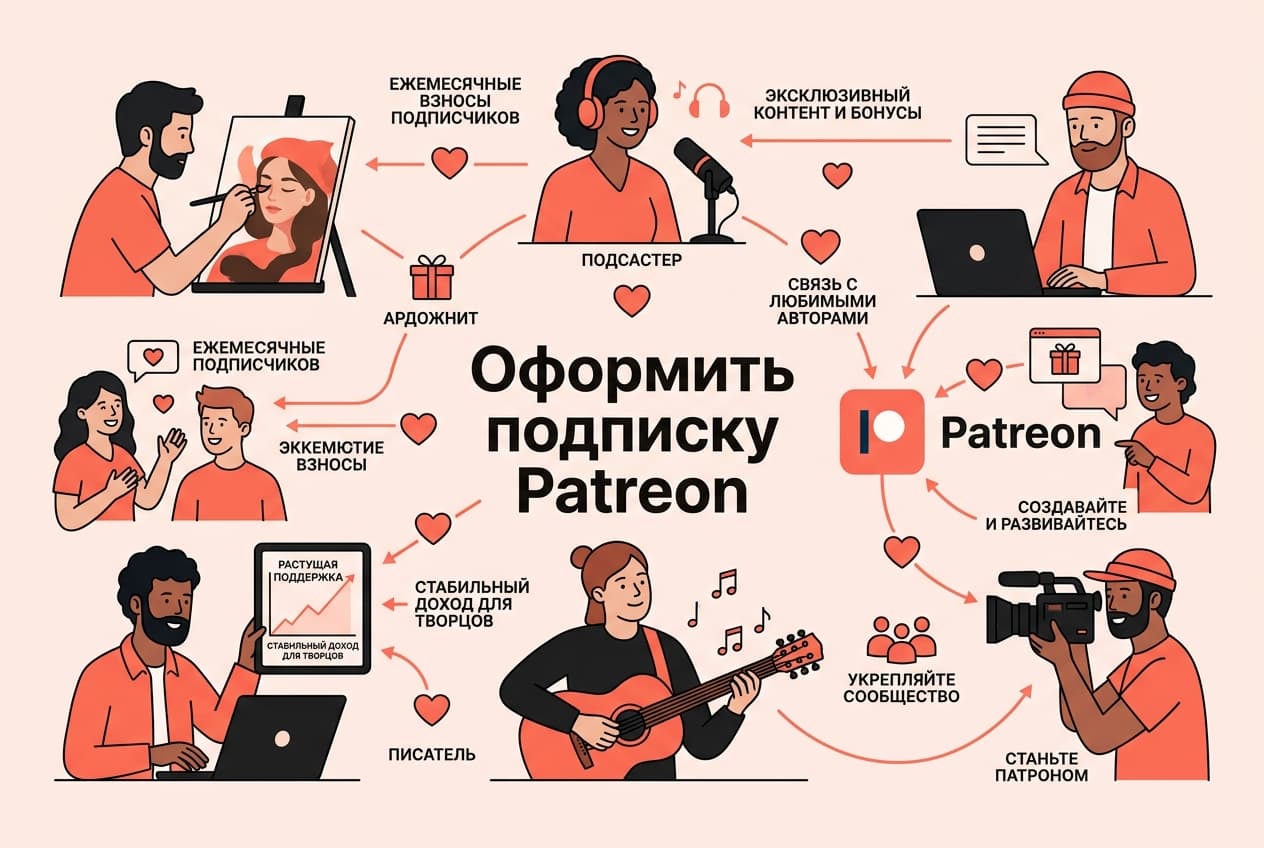 Как оформить подписку на Patreon из России в 2026 году: без зарубежной карты