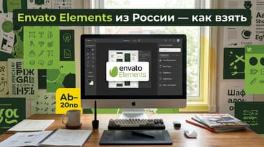 Envato Elements из России в 2026 году: безлимитная библиотека ассетов и как её оплатить