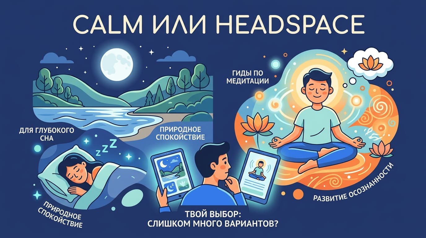 Calm или Headspace: что лучше для сна, медитации и спокойствия