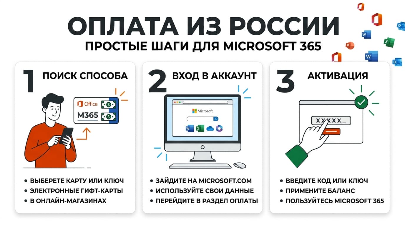 Как оформить подписку Microsoft Office (365) из России в 2026 году — фото 3