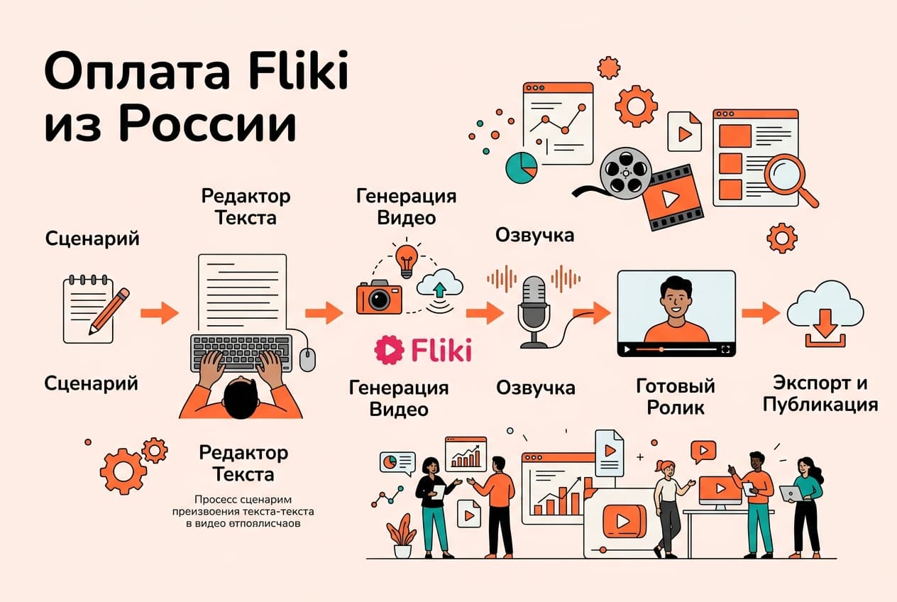 Как оформить подписку Fliki из России в 2026 году: без зарубежной карты
