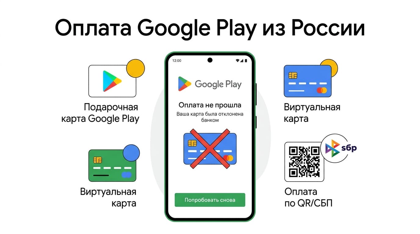 Как оплатить покупку в Плей Маркете из России в 2026 году