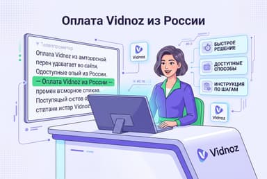 Как оформить подписку Vidnoz из России в 2026 году: без зарубежной карты