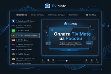 Как оплатить подписку TiviMate в России в 2026 году: без зарубежной карты