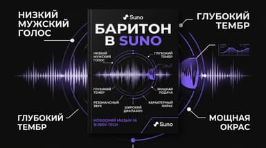 Баритон в Suno: как задать тегами низкий мужской голос и не промахнуться