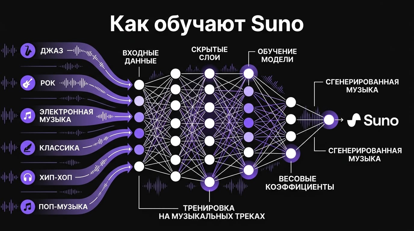 На чём «выросла» Suno: как нейросеть научилась сочинять музыку