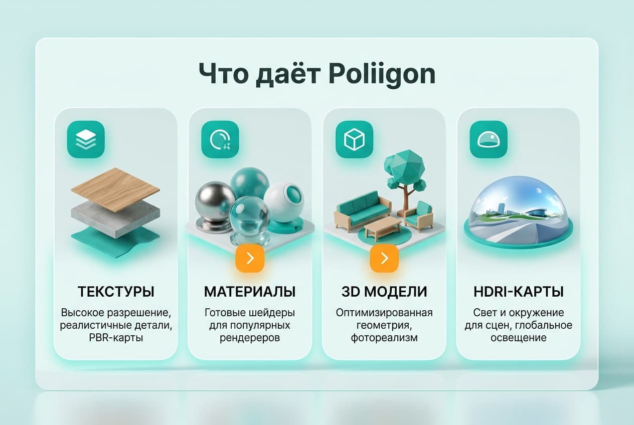 Как оформить подписку Poliigon из России в 2026 году: без зарубежной карты — фото 1