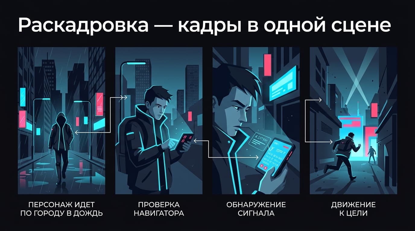 Превиз и раскадровка в Kling: как спланировать сцену до начала съёмок — фото 2