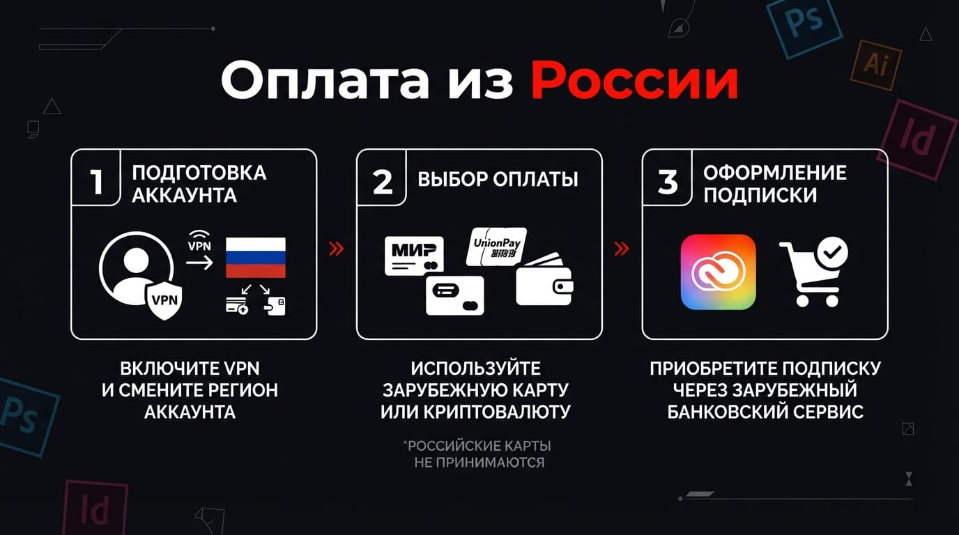Как оформить подписку Adobe из России в 2026 году — фото 4