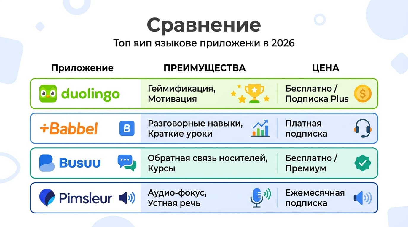 Какое приложение для изучения языков выбрать в 2026 году: разбор под разные цели — фото 1