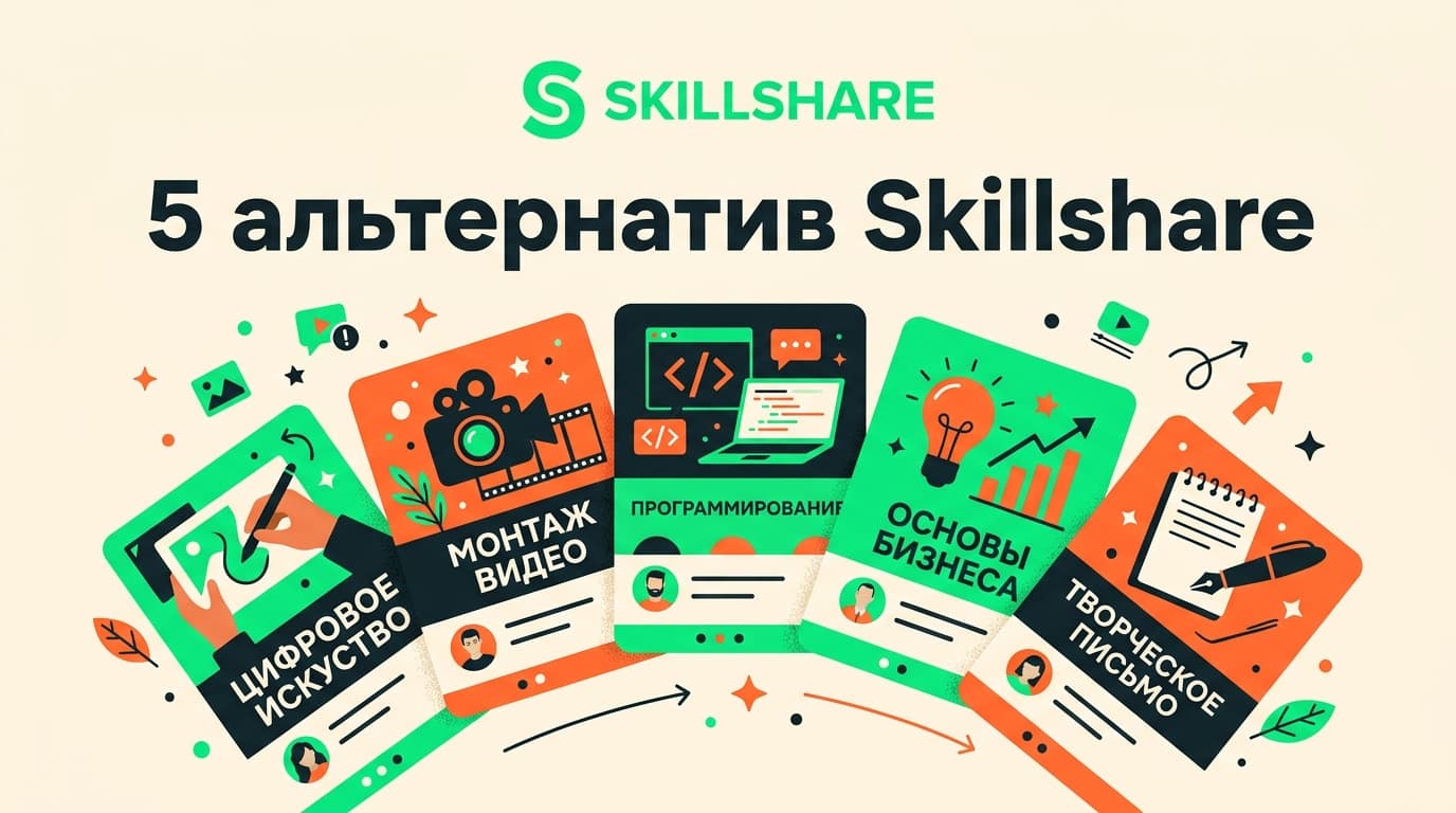 5 альтернатив Skillshare: куда пойти учиться в 2026, если Skillshare не зашёл