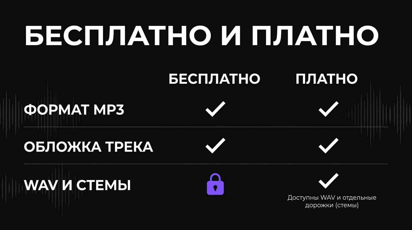 Suno: как сохранить свою песню в MP3 без подписки и что доступно бесплатно — фото 2