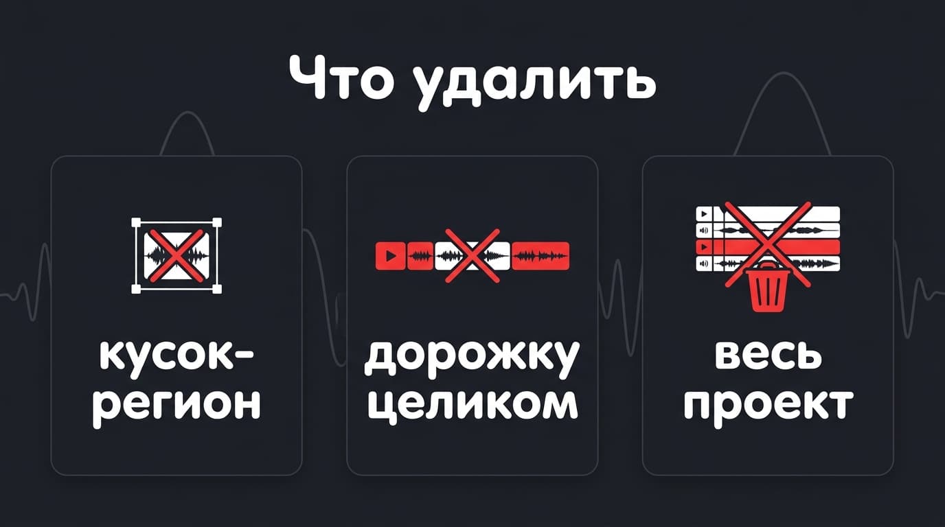 Удаление записи в BandLab: как убрать дубль, дорожку или весь проект правильно — фото 1