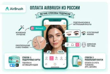Как оплатить AirBrush из России в 2026 году: подписку Pro без зарубежной карты