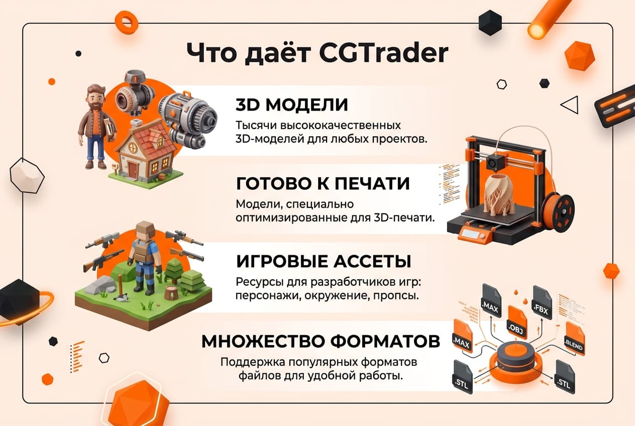 Как купить 3D-модели на CGTrader из России в 2026 году: без зарубежной карты — фото 1