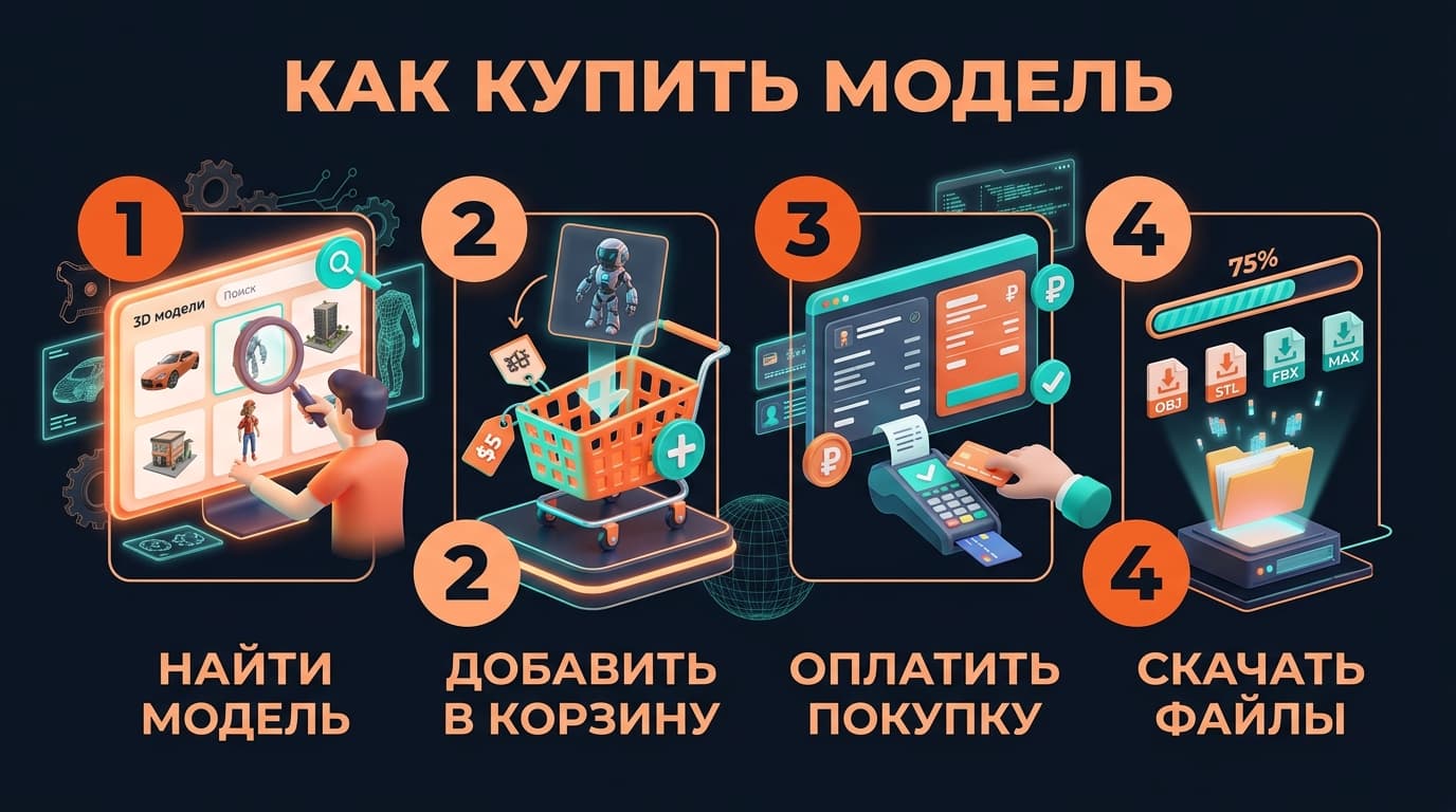 Покупка 3D-моделей на CGTrader из России: пошаговый разбор в 2026 году — фото 1