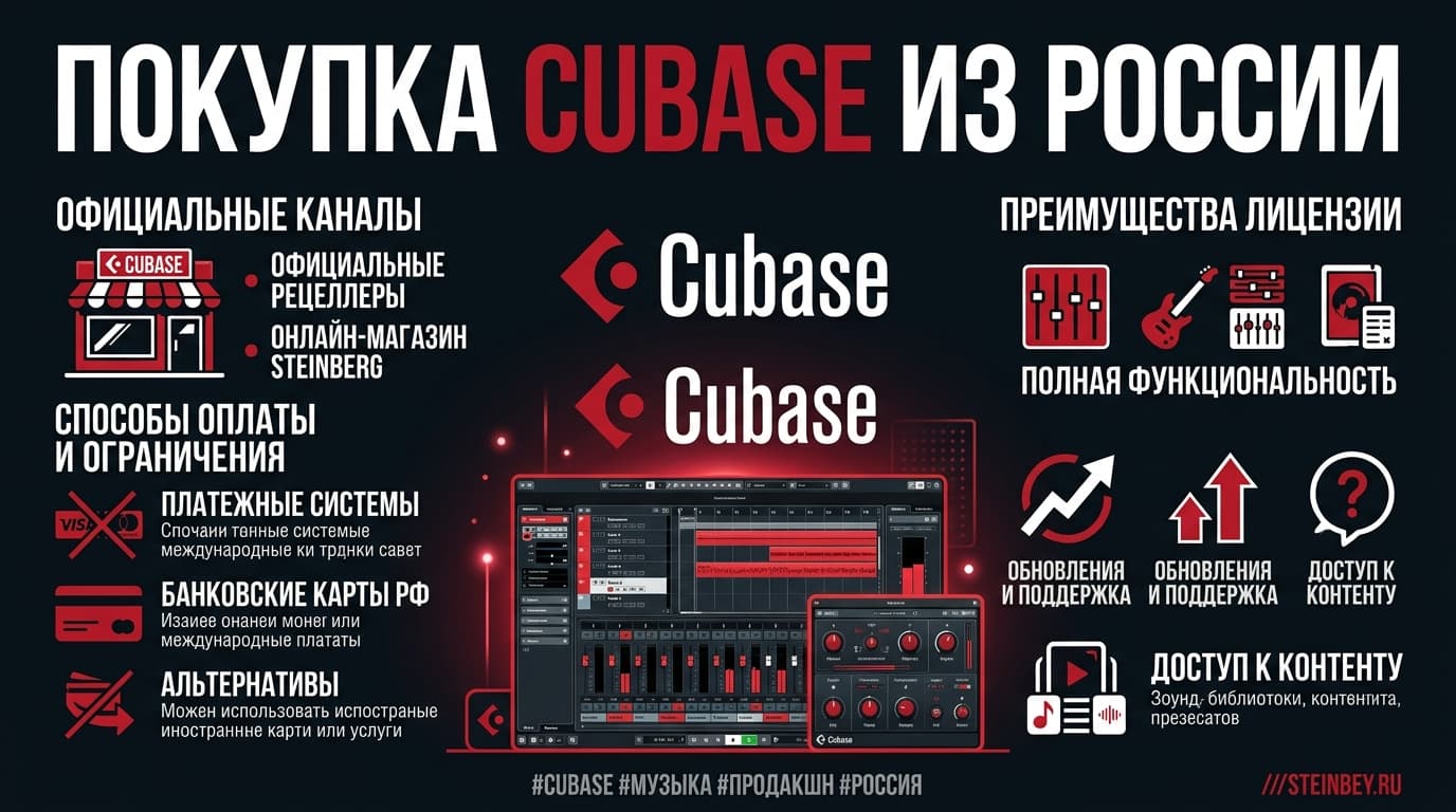 Как купить Cubase из России в 2026 году: без зарубежной карты