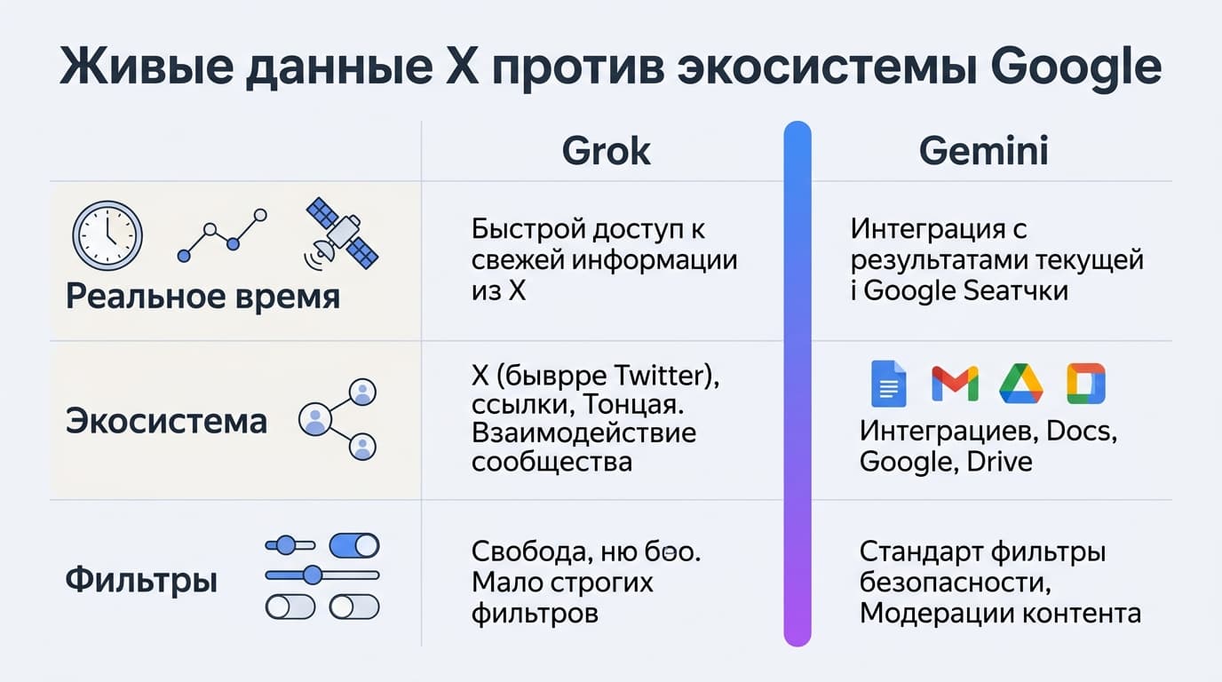 Grok против Gemini в 2026: чем различаются и кому какой ассистент подойдёт — фото 2