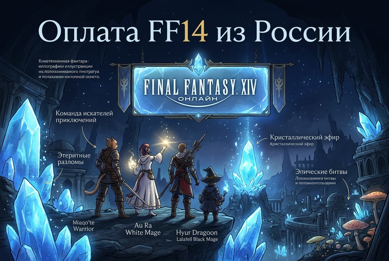 Как оплатить FF14 из России в 2026 году: подписку Final Fantasy XIV без зарубежной карты