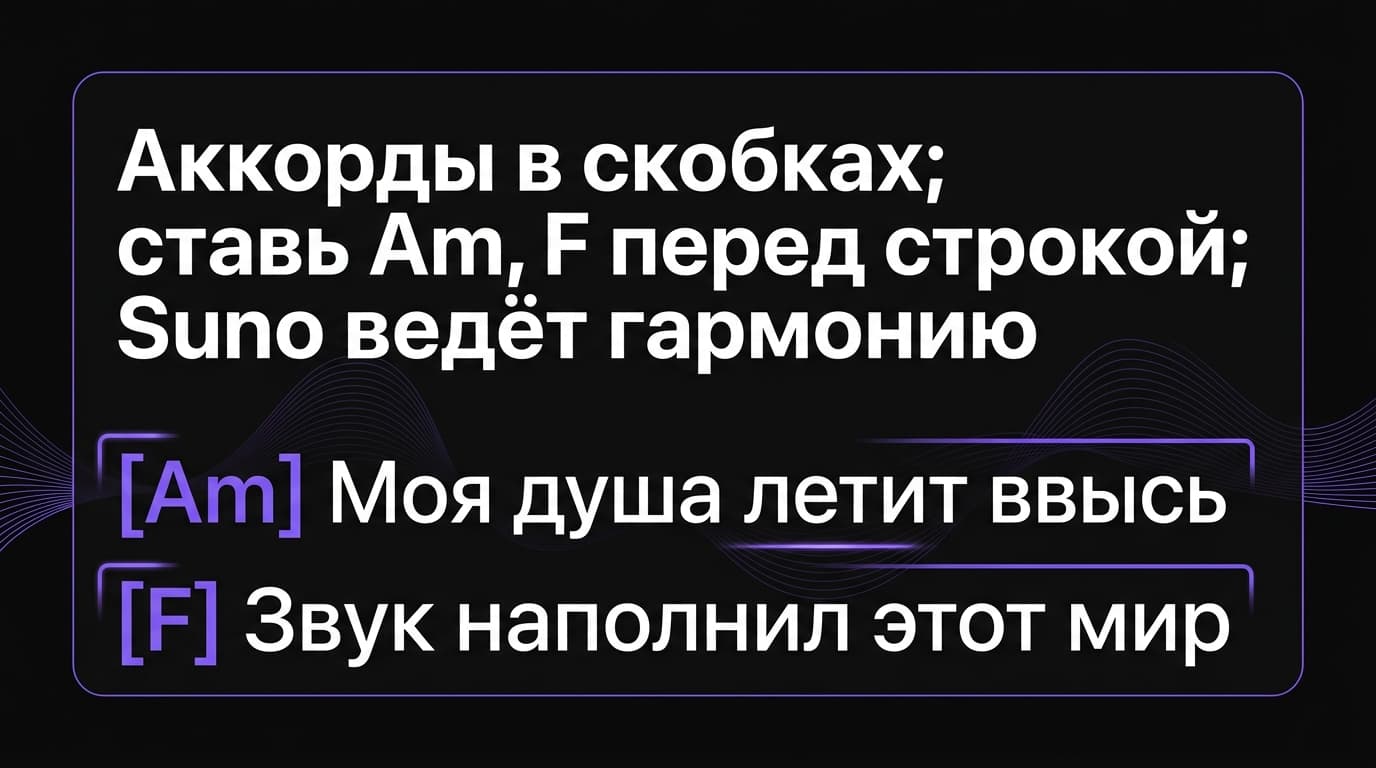 Как задать аккорды в Suno и насколько модель их слушается — фото 1