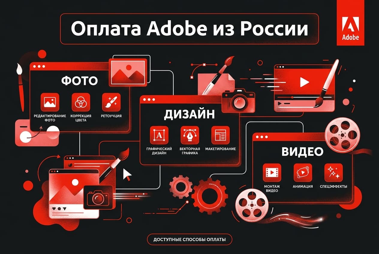 Как оплатить Adobe из России в 2026 году: Creative Cloud без зарубежной карты