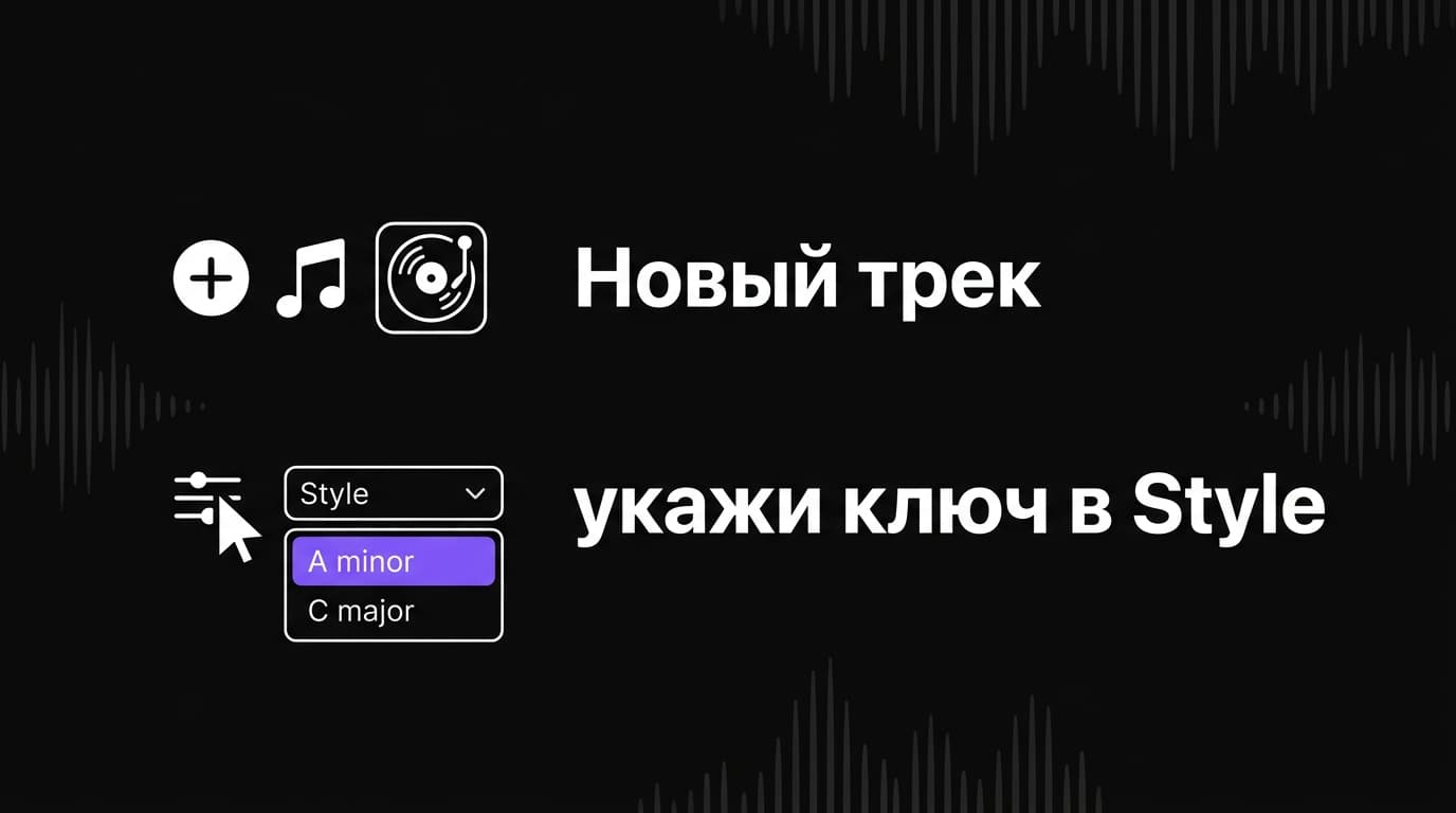 Тональность трека в Suno: как задать нужный лад для новой песни и поменять его в готовой — фото 1