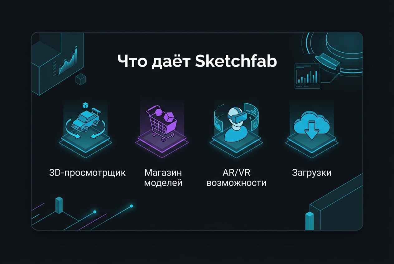 Как купить 3D-модели на Sketchfab из России в 2026 году: без зарубежной карты — фото 1