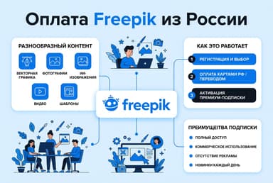 Как оплатить подписку Freepik из России в 2026 году: без зарубежной карты