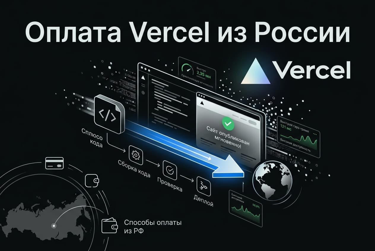 Как оплатить Vercel из России в 2026 году: без зарубежной карты