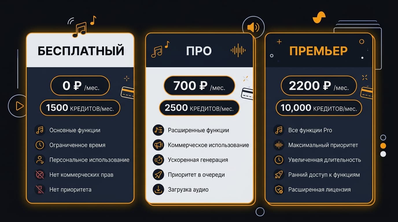Оплата Suno из России в 2026 году: тарифы, кредиты и рабочие способы — фото 1