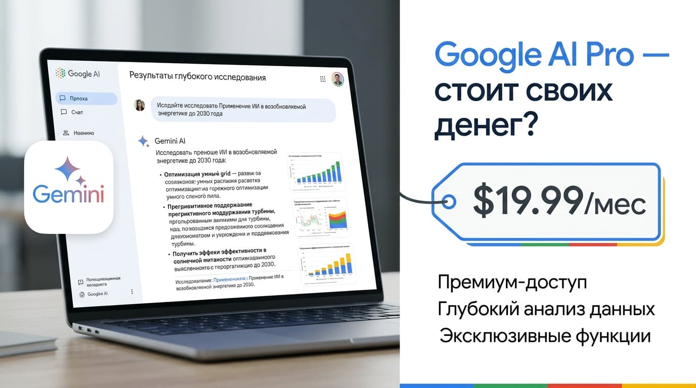 Google AI Pro за $19.99: разбираюсь, окупается ли подписка на Gemini на практике