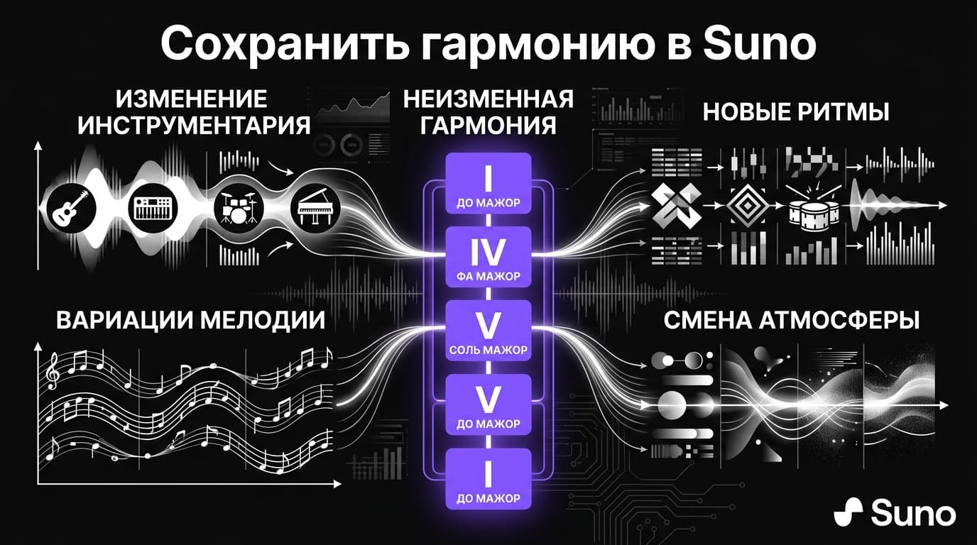 Как не потерять гармонию трека при правках в Suno