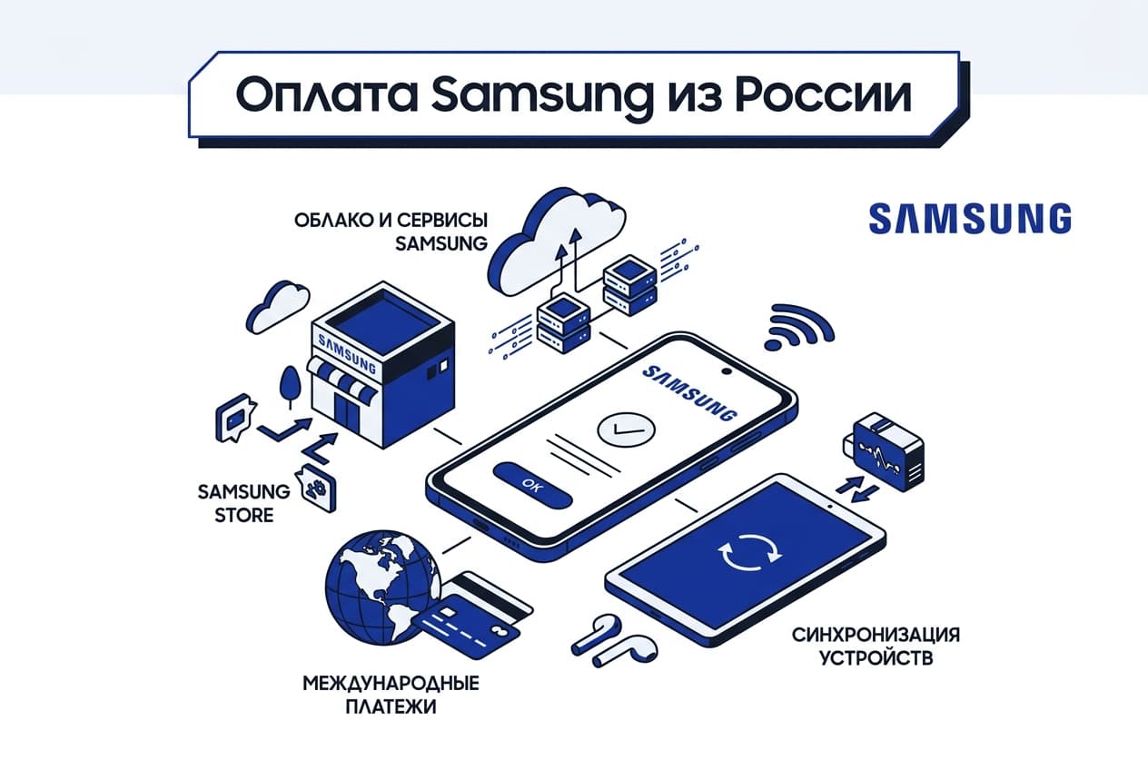 Как оплатить Samsung из России в 2026 году: приложения и сервисы без зарубежной карты