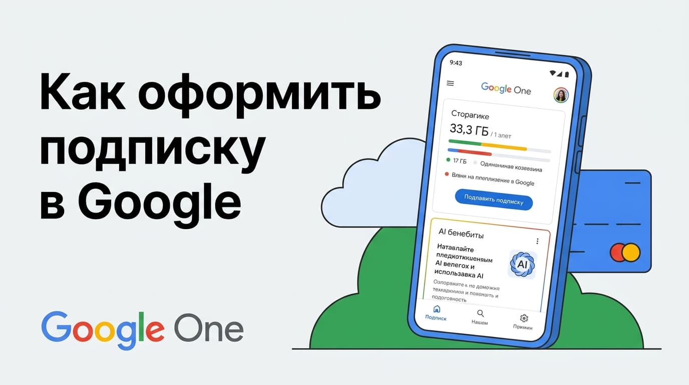 Подписка Google One в 2026 году: тарифы, оформление и почему отваливается оплата