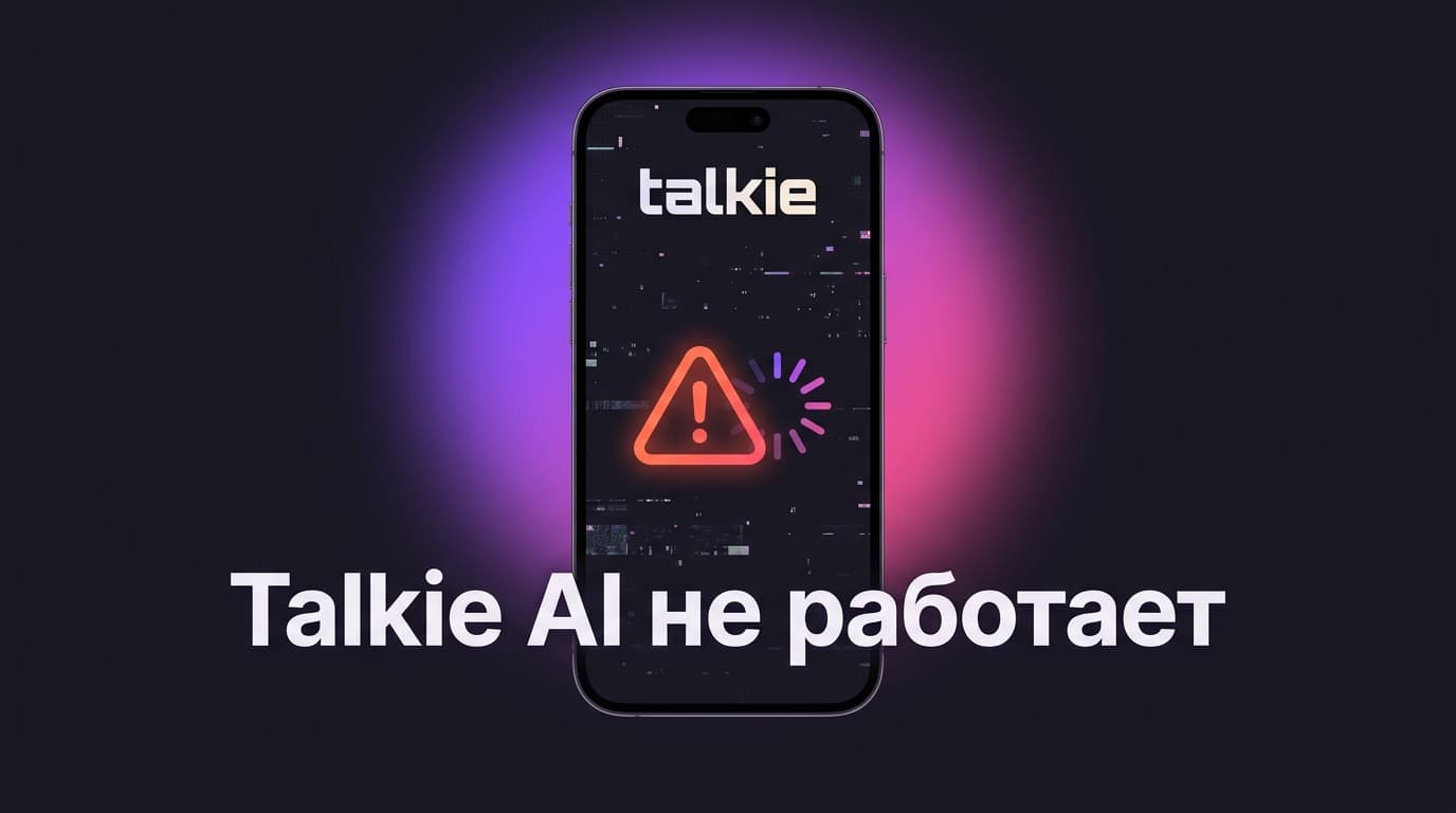 Talkie AI не работает: что означает каждая ошибка и как её лечить