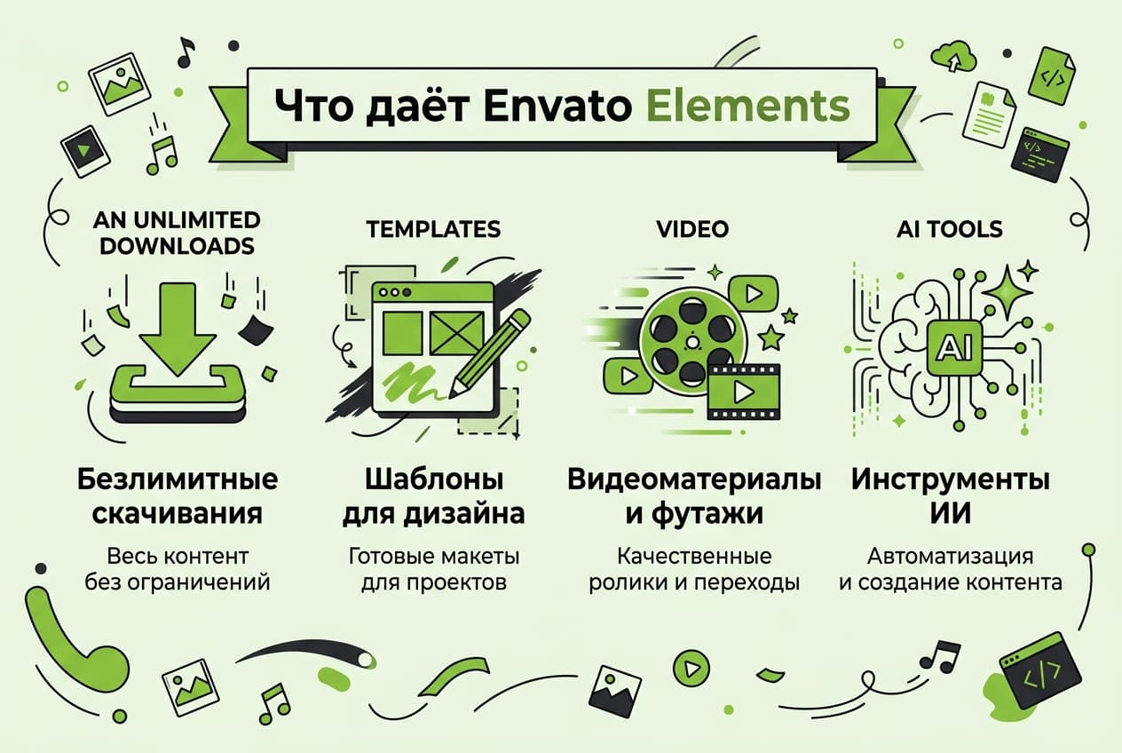 Как оформить подписку Envato Elements из России в 2026 году: без зарубежной карты — фото 1