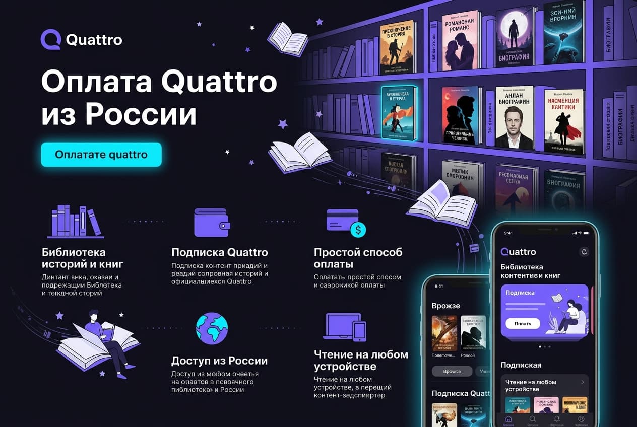 Как оплатить подписку Quattro из России в 2026 году: без зарубежной карты