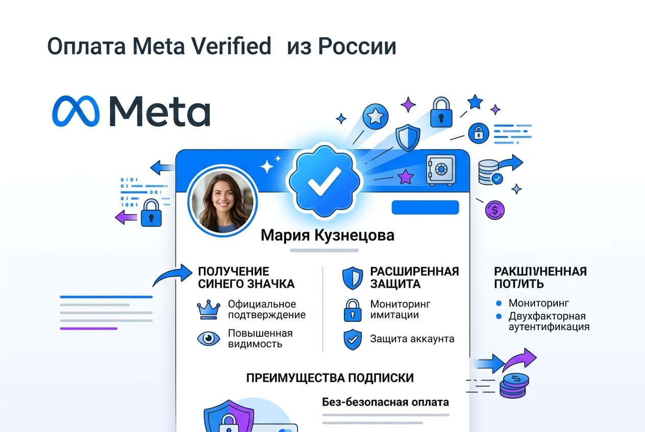 Как оплатить Meta Verified из России в 2026 году: галочку в Instagram и Facebook без зарубежной карты