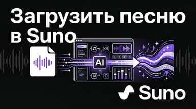 Загрузка своей песни в Suno: как сделать кавер, ремикс или продолжение из готового трека