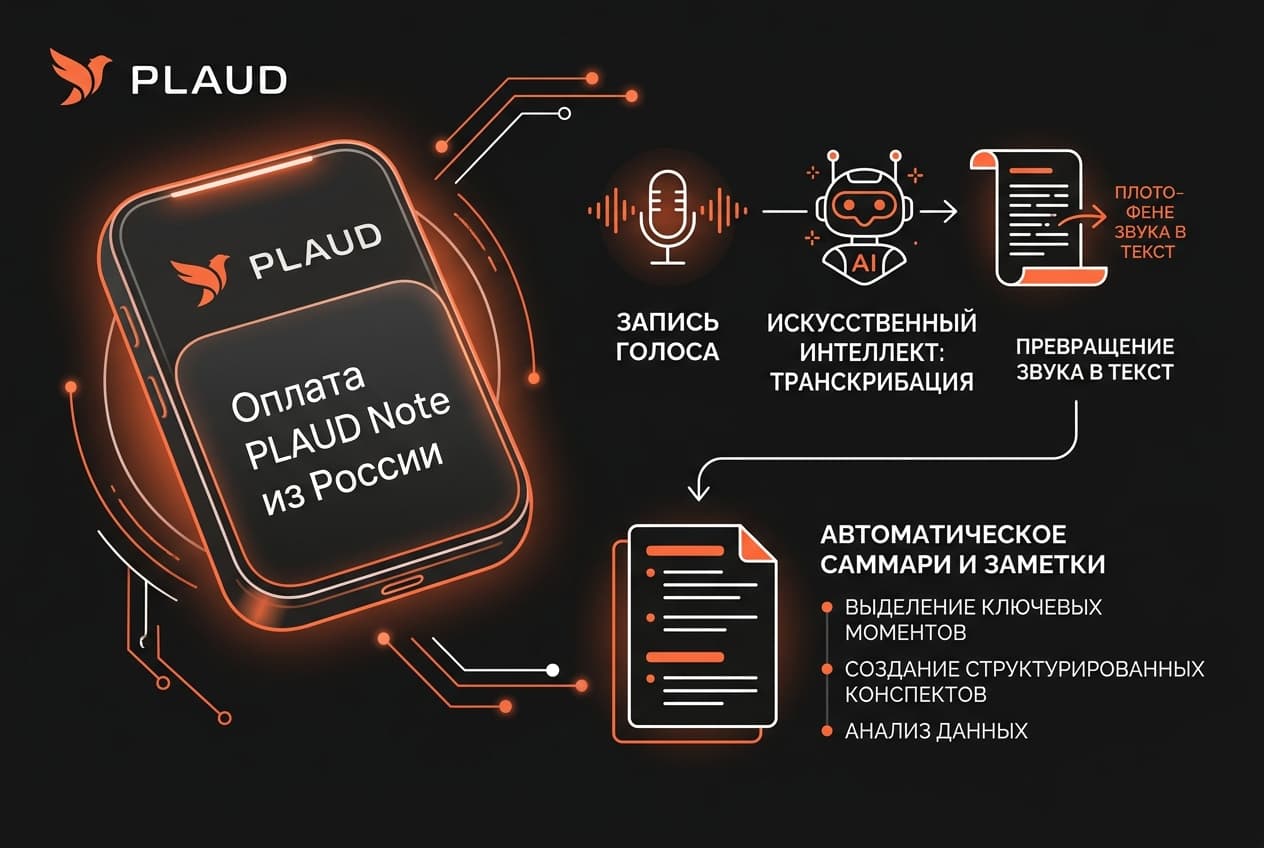 Как оплатить подписку PLAUD Note из России в 2026 году: без зарубежной карты
