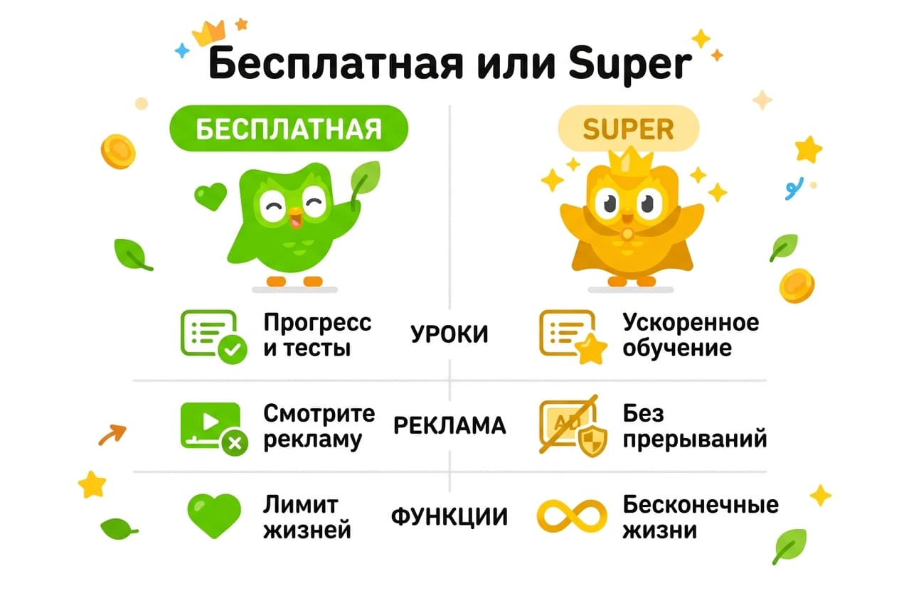 Как оплатить подписку Duolingo из России в 2026 году — фото 1
