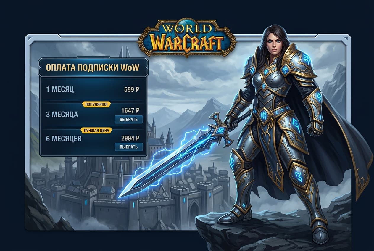 Как оплатить подписку World of Warcraft из России в 2026 году