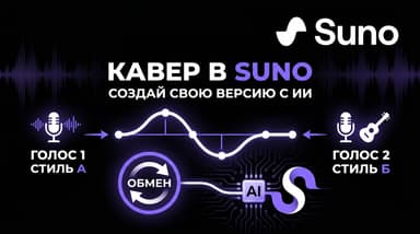 Кавер в Suno: как перепеть песню другим голосом, сохранив узнаваемую мелодию