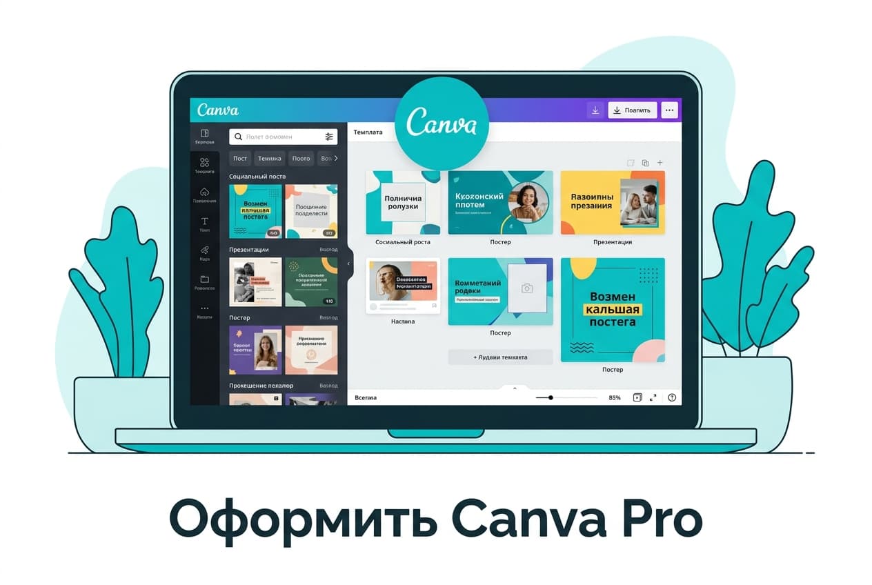 Как оформить подписку Canva Pro из России в 2026 году
