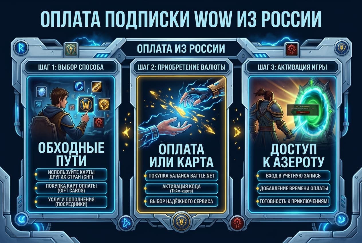 Как оплатить подписку World of Warcraft из России в 2026 году — фото 4